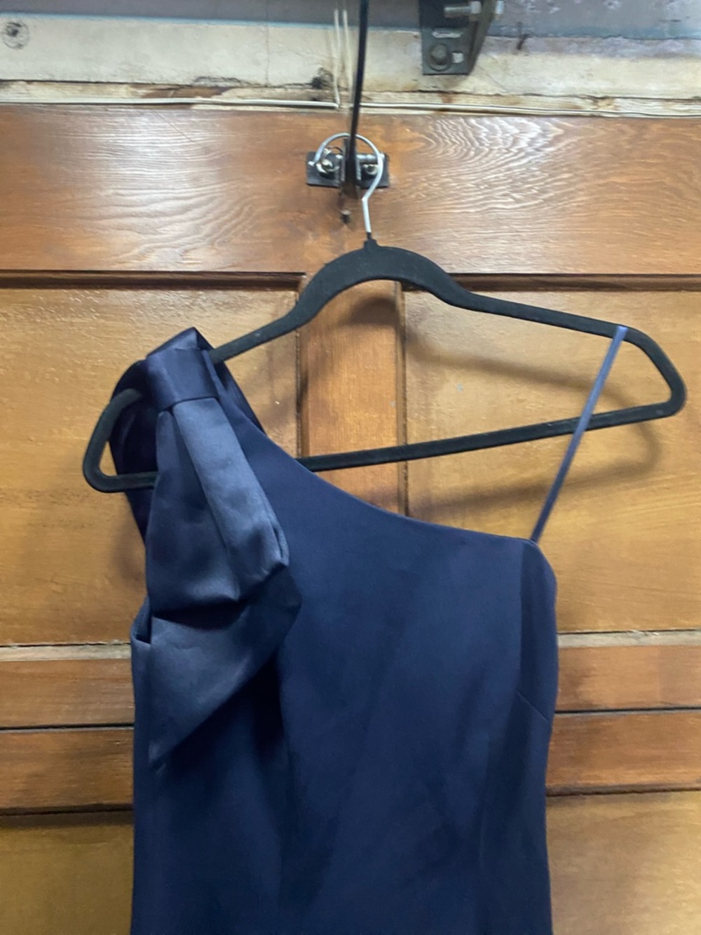 Eliza J Blue one shoulder dress with bow size 0P - Picture 2 of 10